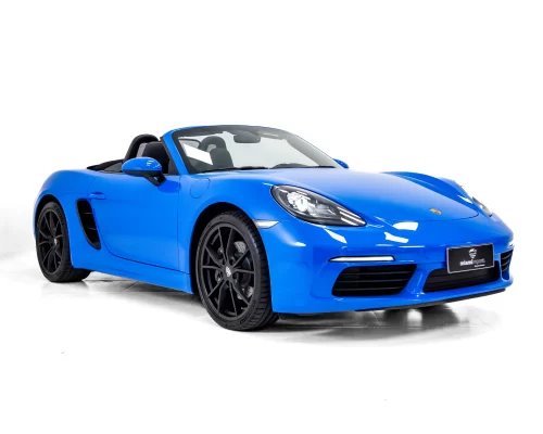 PORSCHE-718-BOXSTER-AZUL-DIANTEIRA-DIREITA